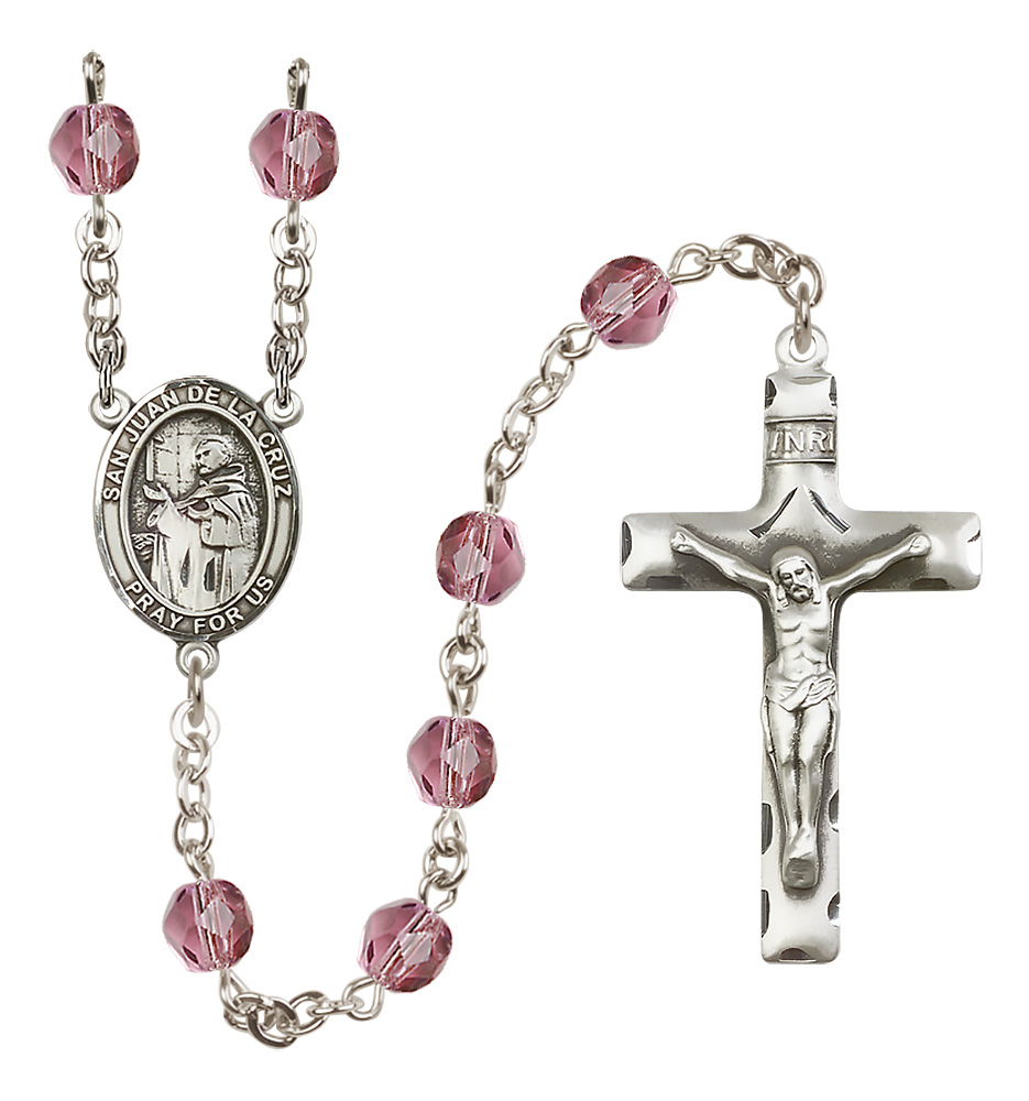San Juan De La Cruz R6013-8232 6mm Rosary Amethyst